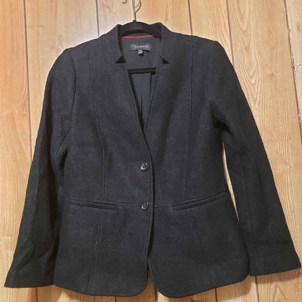 Talbots Women Buttons Front  Coat Jacket Size 6 Wool Blend